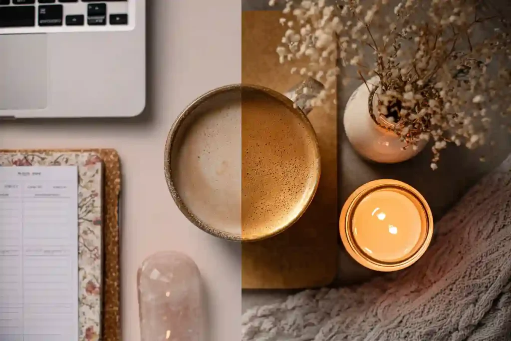 Morning and Evening Routines with Ryze and MudWtr Drinks